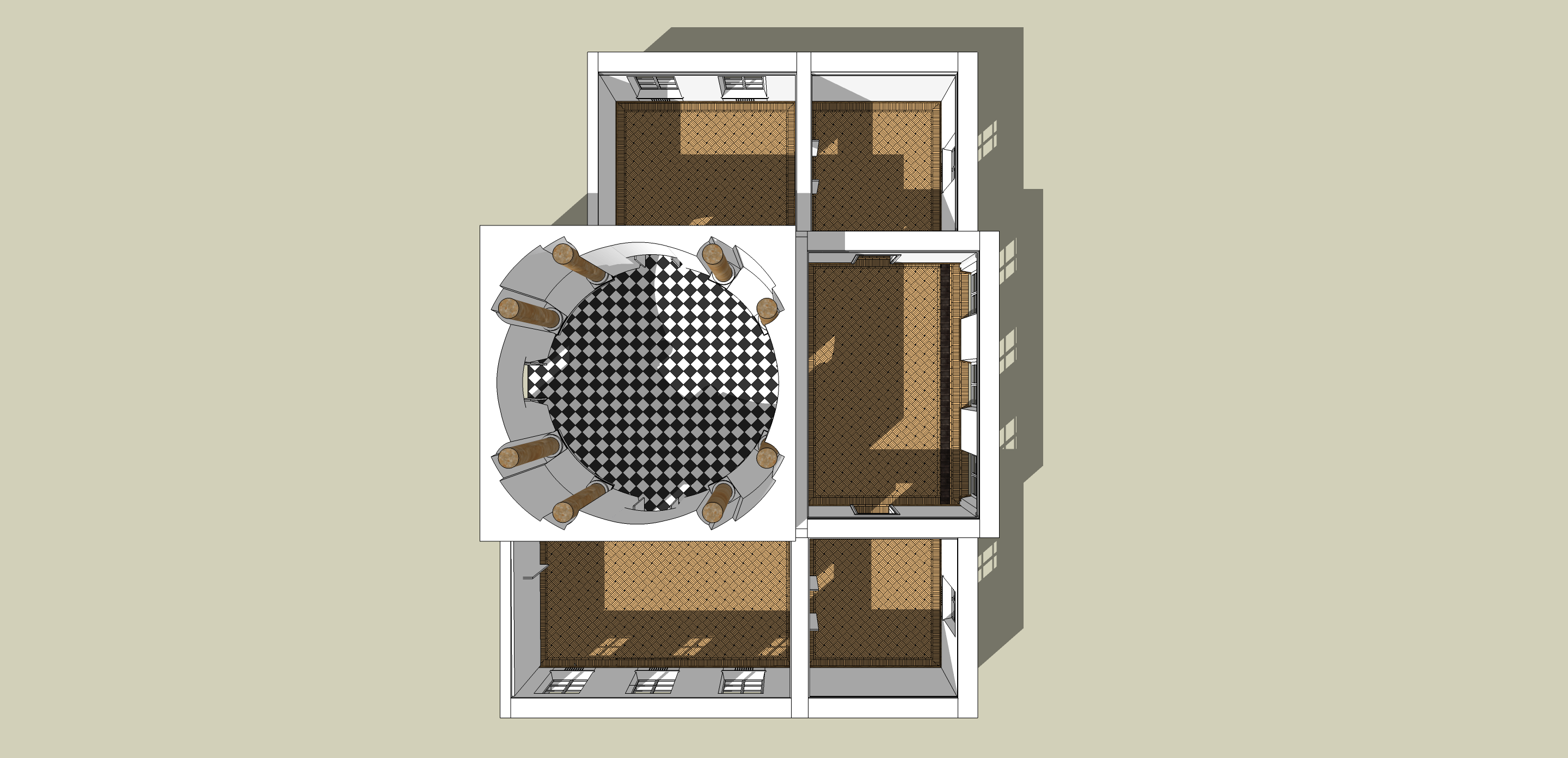 Królikarnia rzut 3D
